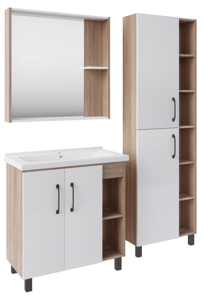 Зеркальный шкаф (80х82)   ASB-Mebel  Адель 80 9782